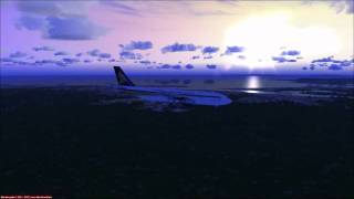 Landing at Krabi Thailand Sunset Airbus A300 [upl. by Elime440]