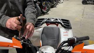 How to Adjust Front Brakes on Venom Grizzly 125cc Gas ATV and EGrizzly 1500w Electric ATV [upl. by Arob]