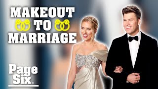 Colin Jost and Scarlett Johansson SNL makeout to marriage  Hooked Up To Hitched  Page Six [upl. by Bela]