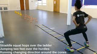 Fencing Training Agility Drills Ladder Hurdles Cones Exercises [upl. by Kahcztiy]