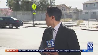 KTLA live shot on hitandrun interrupted by car wreck [upl. by Ahsenwahs]