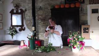 How to make a jam jar posy by Common Farm Flowers [upl. by Maillij]