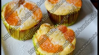 Muffins Rezept mit Frucht  Käsekuchen Muffins mit Mandarinen [upl. by Bergin]