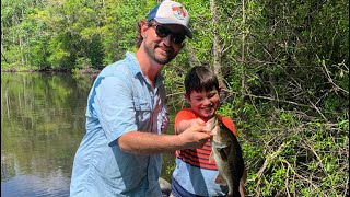 Fishing the escatawpa river Crappie and bass [upl. by Nyrtak608]