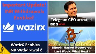 WazirX Enables INR withdrawals  Bitcoin Market Update in Tamil  Crypto Tamil [upl. by Acirederf]