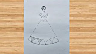 How To Draw A Barbie Doll Drawing Step By Step  Easy Drawing Ideas For Beginners  Pencil Sketch [upl. by Downes]