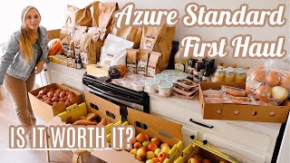 AZURE STANDARD HAUL BULK FOOD STORE SHOP BUDGET MEAL PREP FOOD STORAGE PANTRY TOUR LARGE FAMILY MEAL [upl. by Seed]