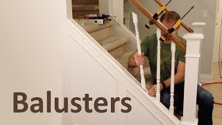 Stair Baluster Installation with Wooden Spindles [upl. by Junie386]