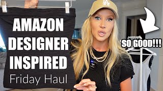 Friday Haul  Amazon Try On  THE BEST Designer Inspired  Pottery Barn Bedding Home Decor [upl. by Deadman]