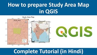 QGIS making a Map  How to prepare study area map in QGIS  Create map layout in QGIS [upl. by Rutger]