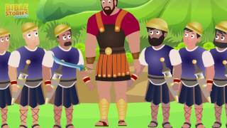 David beats Goliath  100 Bible Stories [upl. by Adnawed]