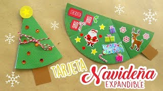 6 TARJETAS PARA REGALAR EN NAVIDAD  PINITO NAVIDEÑO EXPANDIBLE🎄 [upl. by Orland586]