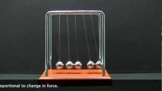 Isaac Newtons Cradle Demonstrates Three Physical Laws of Motion [upl. by Rexferd]