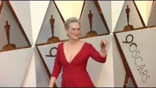 Meryl Streep on the Red Carpet for the 90th Annual Academy Awards [upl. by Eidnim]