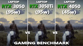 RTX 3050 95w vs 3050Ti 95w vs 4050 45w Gaming Benchmark Test  Which one is Better [upl. by Eiramnerual]