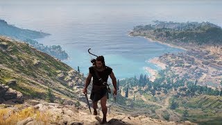 HOW BIG IS THE MAP in Assassins Creed Odyssey Walk Across the Map [upl. by Llednik962]