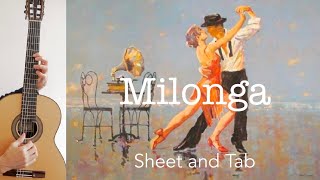 Milonga JCardoso Guitar lesson sheet and Tab [upl. by Annid]