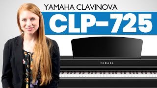 Yamaha Clavinova CLP725 Digital Piano  Review and Playing Demo by Jenna from Popplers Music [upl. by Johnnie181]