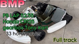 82824 TRAKsports PB Lap 5255 Bushnell kart track Honda CR125 gearbox 33 horsepower Tony kart [upl. by Ailugram599]