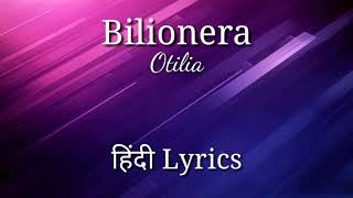 Bilionera song by Otilia  Bilionera song in Hindi Lyrics [upl. by Hermosa]