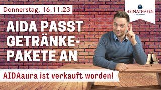 Alex Cruise Alert  News der Woche  161123  AIDA passt Getränkepaket an [upl. by Adym]