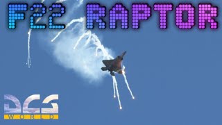 F22 Raptor Flares while free falling out of the sky over Dubai in DCS world [upl. by Saiff]