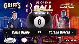 MATCH OF THE TOURNAMENT  Carlo Biado vs Roland Garcia  2024 US Open 8Ball Championship  Final 12 [upl. by Ellehsyt422]