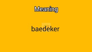 baedeker meaning in English amp Telugu  Googul Dictionary dictionary meanings telugu english [upl. by Annairam901]