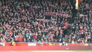 The Emirates after Walcotts equalizer VS Liverpool HD [upl. by Airamak]