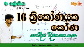 9 ශ්‍රේණිය  ත්‍රිකෝණයක කෝණ 16 පාඩම  2 වන වාරය  Grade 9  Thrikona  Sandeepa Dissanayake [upl. by Dine]