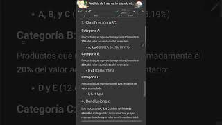 Análisis de Inventario usando el Modelo ABC [upl. by Ellezig]