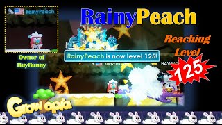 RainyPeach Reaching Level 125  Growtopia [upl. by Keven]