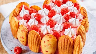 Recette  Charlotte cœur aux framboises [upl. by Nosimaj930]