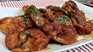 Honey Butter Glazed Chicken Thighs  Easy Glazed Chicken Recipe [upl. by Ahsille]