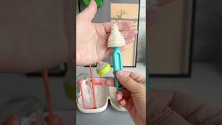 portable baby bottle cleaning brush set for travel babybottlecleaningtips brushset bottlebrush [upl. by Neelyam]