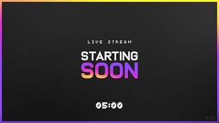 5 Min Countdown  Live Stream Starting Soon Twitch Gradient [upl. by Morice]