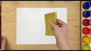 How to sponge the paper before painting [upl. by Woo96]