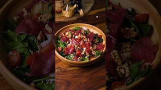 Bresaola Salad with Chimichurri sauce bresaola saladrecipe bresaolasalad recipeshorts [upl. by Aciretehs]