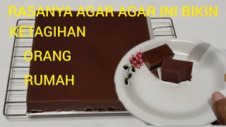 resep puding agar agar rasa coklat maknyos rasanya bikin anak ketagihan minta di buatin lagi [upl. by Nawud]