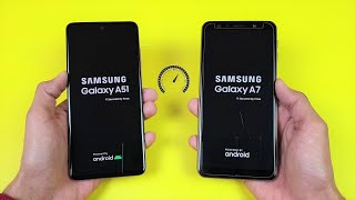 Samsung Galaxy A51 vs Galaxy A7 2018  Speed Test amp Comparison [upl. by Yelah]