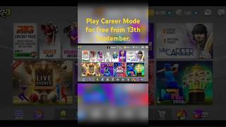 WCC3 game new update Play Career Mode for free from 13th September [upl. by Aniretake]