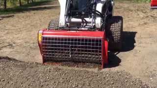 Scooping Gravel with a Cement Mixer Attachment for Skid Steer Loaders [upl. by Nayr]