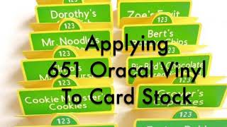 How to apply Oracal 651 Vinyl to Card Stock [upl. by Malan]