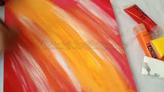 How to Blend Acrylic Paints on Canvas  Gradient Art  Blending techniques  Mehak Art Calligraphy [upl. by Nylrehs]