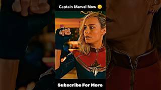 Captain Marvel Now Vs Then🔥 Captain Marvel Edit  shorts captainmarvel avengers marvel [upl. by Analim]