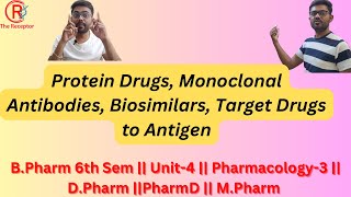 Protein Drugs  Monoclonal Antibodies  Biosimilars  Pharmacology3 pharmacology [upl. by Nolte]