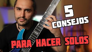 COMO CREAR SOLOS de Guitarra Eléctrica 🎸 APRENDE estos 5 TRUCOS [upl. by Ahsinut]