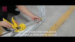 PVC Sliding Door  How to install pvc sliding door frame [upl. by Vernor]