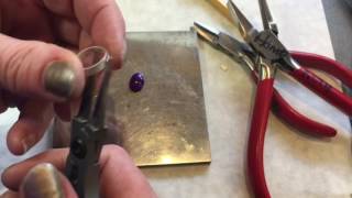 How to make a bezel and set a cabochon  Part one [upl. by Morice]