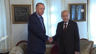 Cumhurbaşkanımız Sayın Recep Tayyip ERDOĞAN Genel Başkanımız Sayın Devlet BAHÇELİyi ziyaret etti [upl. by Akimed]